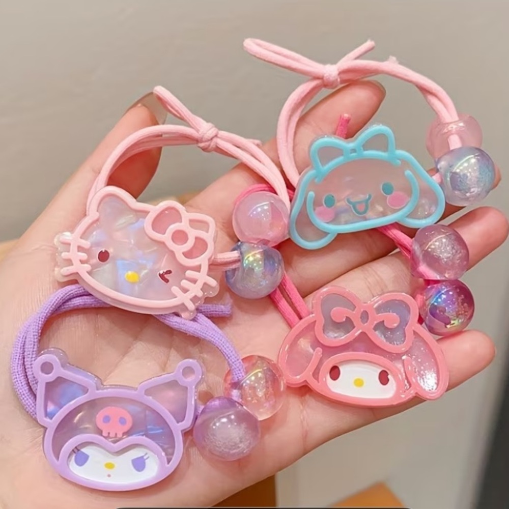Sanrio 4 Character Hair Elastics